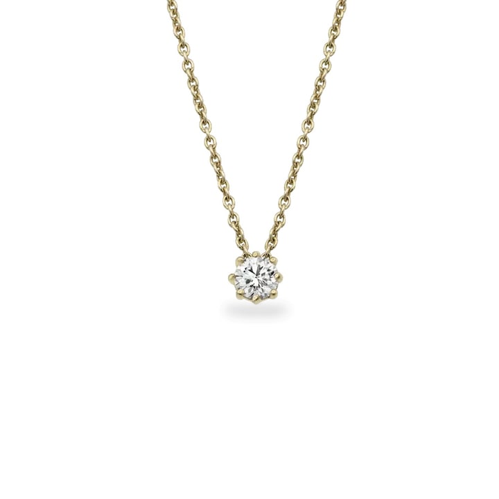 Колие в основата на врата Lux Solaris с естествен диамант 0.3 ct