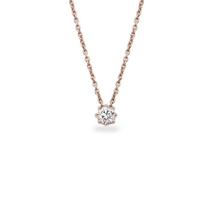 Колие в основата на врата Lux Solaris с естествен диамант 0.3 ct