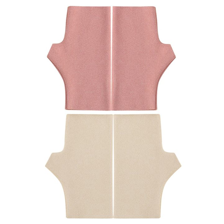 Комплект от 2 чифта ръкавици без пръсти кашмирени еластични топли розови/бежови - eMAG.bg