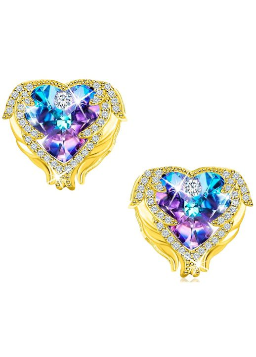 Mennica Bydgoska позлатени дамски обеци във формата на сърце